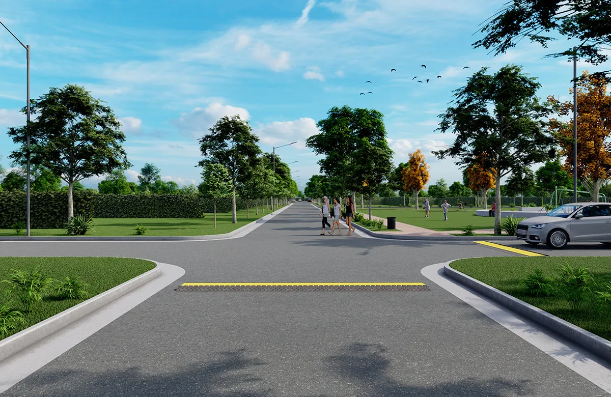 Jardín y paisajismo en Solar Norte