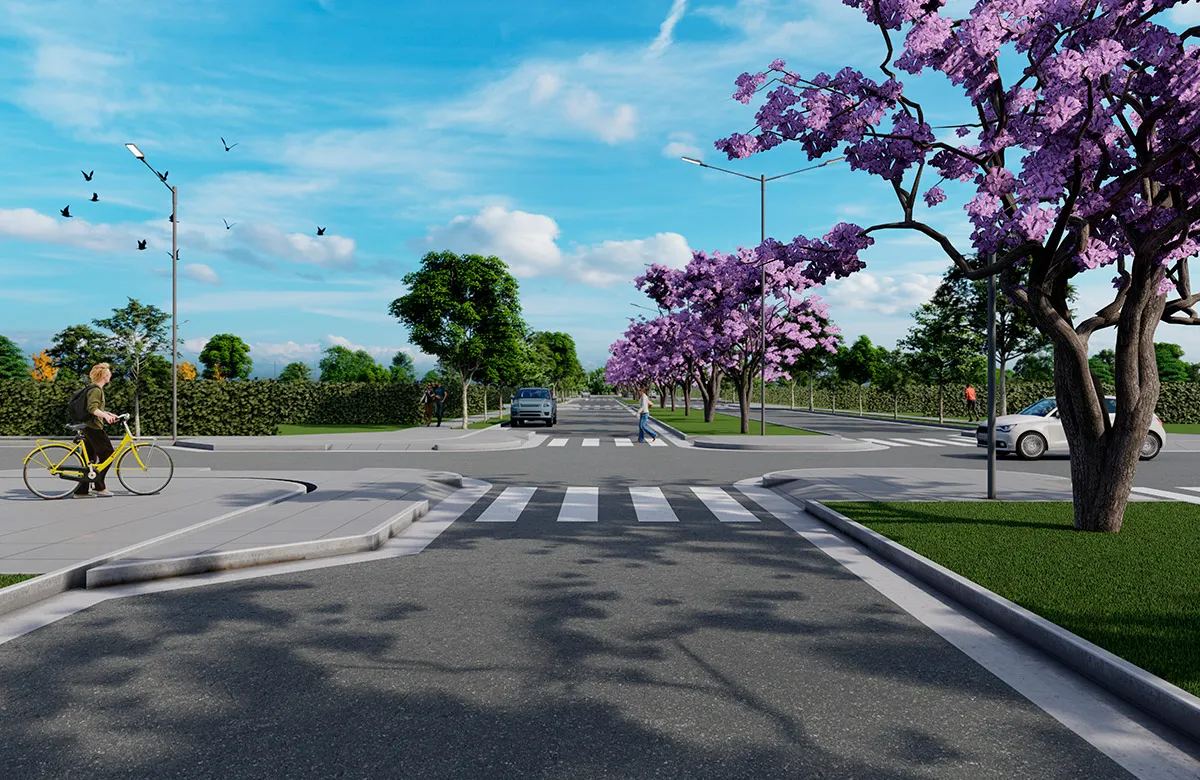 Familia disfrutando en Solar Norte